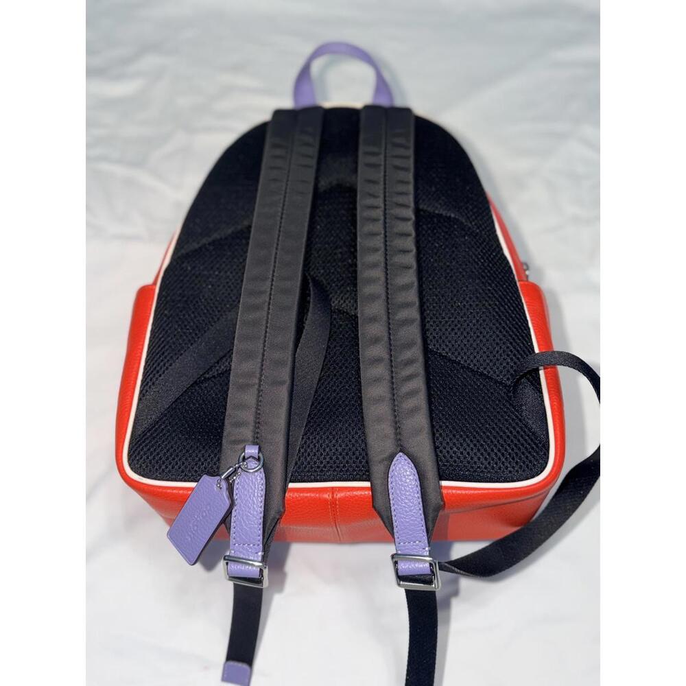 Coach Court Backpack In Colorblock - Multi Violet CR768 - Picture 6 of 8